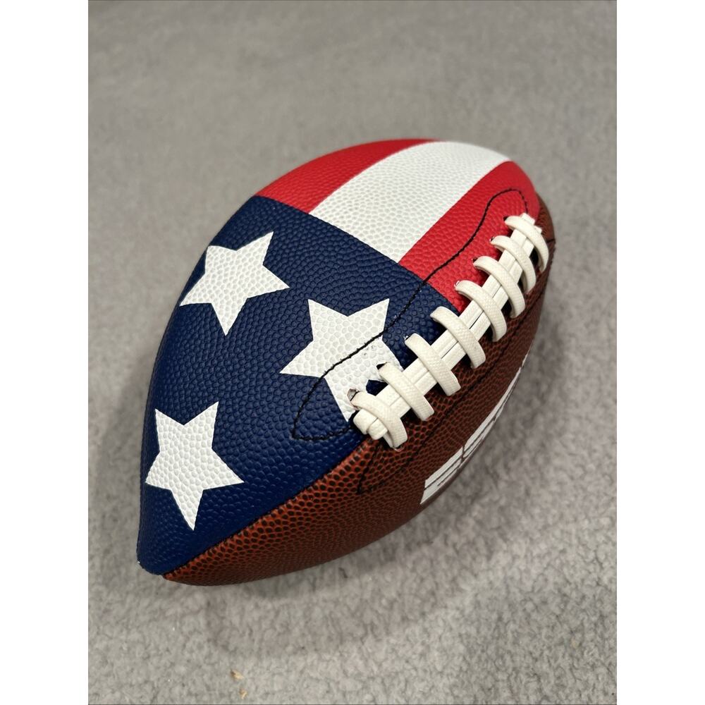 ESPN Pee Wee Size Football USA Flag Design Red White Blue Foot Ball